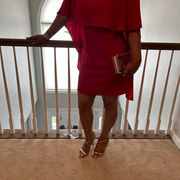 Red Gabrielle Union Party Dress - Picture 4 of 7
